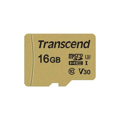  Adorama Transcend 16GB 500S UHS-I U3 microSDHC Memory Card TS16GUSD500S