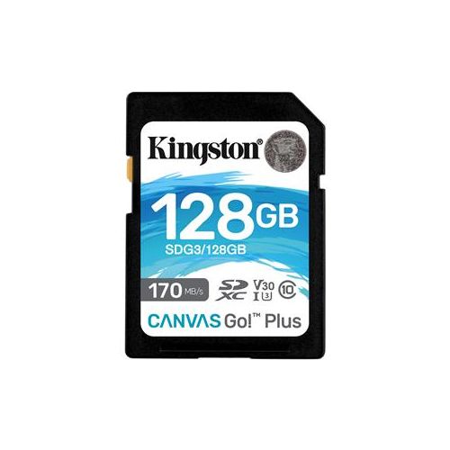  Adorama Kingston Technology 128GB Canvas Go! Plus SDXC UHS-I Class 10 Memory Card SDG3/128GB