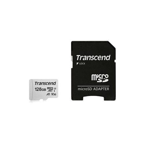  Adorama Transcend 128GB 300S UHS-I U3 microSDXC Memory Card with SD Adapter TS128GUSD300S-A