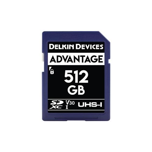 Adorama Delkin Devices Advantage 512GB UHS-I Class 10 U3 V30 SDXC 633x Memory Card DDSDW633512G