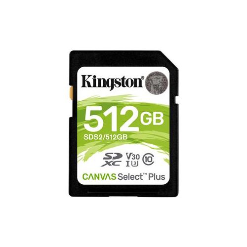  Adorama Kingston Technology Canvas Select Plus 512GB SDXC UHS-I Class 10 Memory Card SDS2/512GB