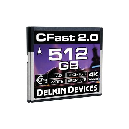  Adorama Delkin Devices 512GB Cinema CFast 2.0 Memory Card DDCFST560512