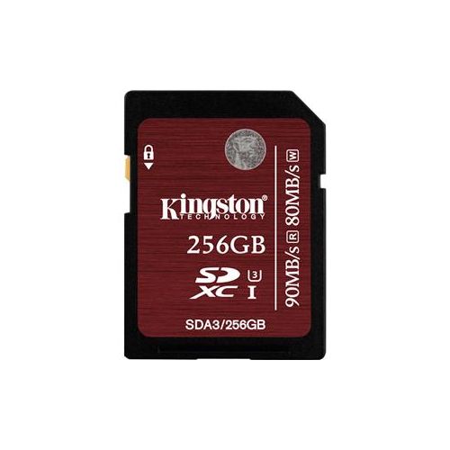  Adorama Kingston Technology Kingston 256GB SDXC Class 3 UHS-I U3 Memory Card SDA3/256GB