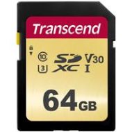 Transcend 64GB 500S UHS-I U3 SDXC Memory Card TS64GSDC500S - Adorama