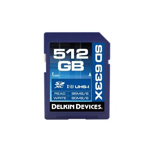  Adorama Delkin Devices 512GB Elite 633 Class 10, Secure Digital (SDXC) UHS-I 633x Memory DDSD633512GB