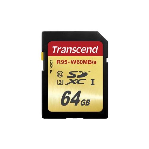  Transcend 64GB Class 10 UHS-I U3 SDXC Memory Card TS64GSDU3 - Adorama