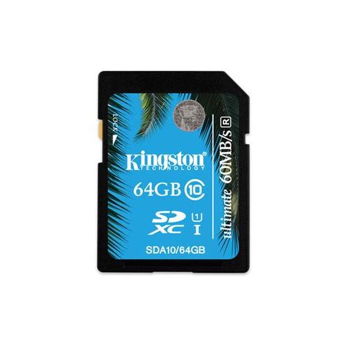  Adorama Kingston Technology Kingston 64GB Class 10 UHS-I SDXC Memory Card SDA10/64GB