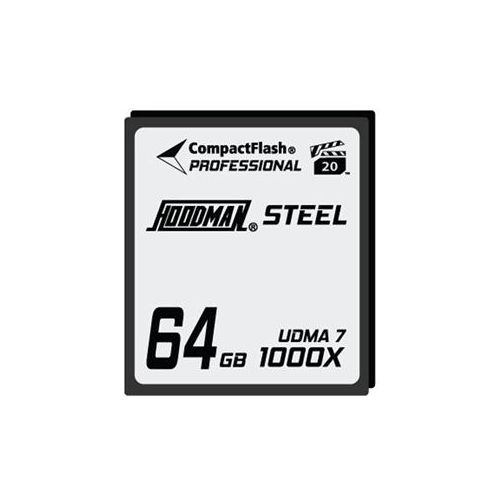  Adorama Hoodman Steel 64GB CompactFlash Memory Card, UDMA 7, 1000x High Speed HS7CF64