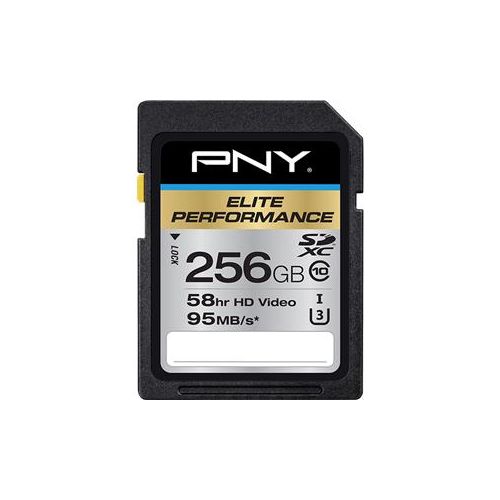  Adorama PNY Technologies 256GB Elite Performance SDXC Class 10 UHS I U3 Memory Card P-SDX256U395-GE