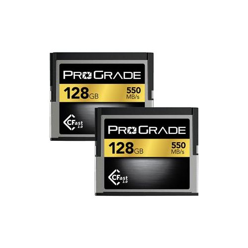  Adorama ProGrade Digital 128GB CFast 2.0 Memory Card, 550MB/s Read,450MB/s Write, 2-Pack PGCFA128GAJ2NA