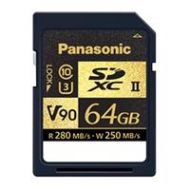 Adorama Panasonic SDZA Series 64GB UHS-II Class 10 U3 V90 SDXC Memory Card RPSDZA64GAK