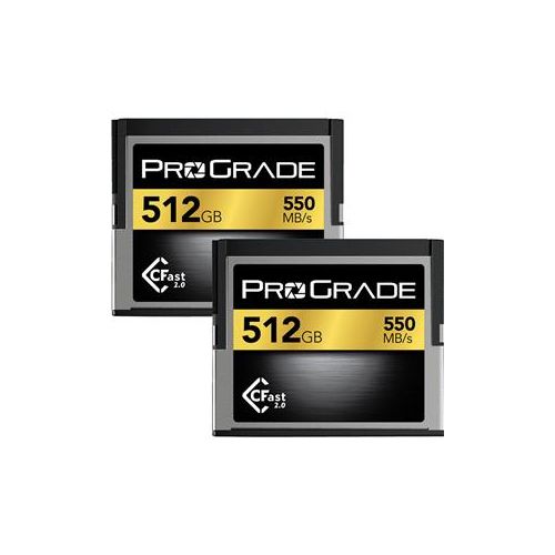  Adorama ProGrade Digital 512GB CFast 2.0 Memory Card, 550MB/s Read,450MB/s Write, 2-Pack PGCFA512GAJ2NA