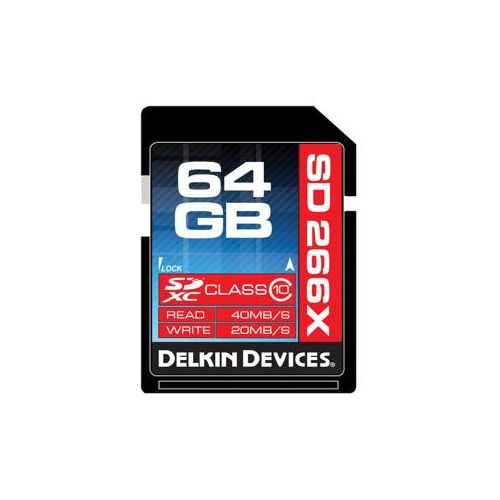  Adorama Delkin Devices 64GB Secure Digital High Capacity 266x(SDXC)Class 10 Memory Card DDSD266-64GB-A