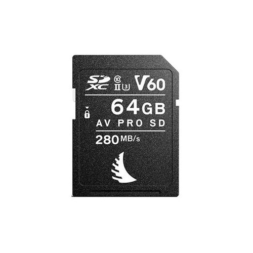  Adorama Angelbird AV PRO SD MK2 64GB V60 Class 10 UHS-II U3 SDXC Memory Card, 1 Pack AVP064SDMK2V60