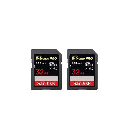  Adorama SanDisk 2 Pack Extreme PRO 32GB UHS-II Class 10 U3 SDHC Memory Card SDSDXPK-032G-ANCIN 2