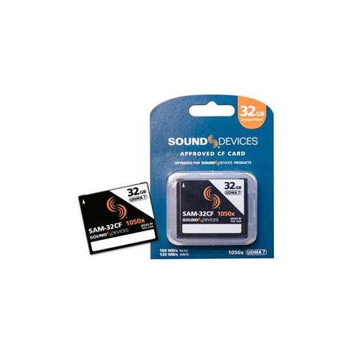  Adorama Sound Devices SAM-32CF 32GB UDMA-7 Flash Card for Audio Recorders SAM-32CF