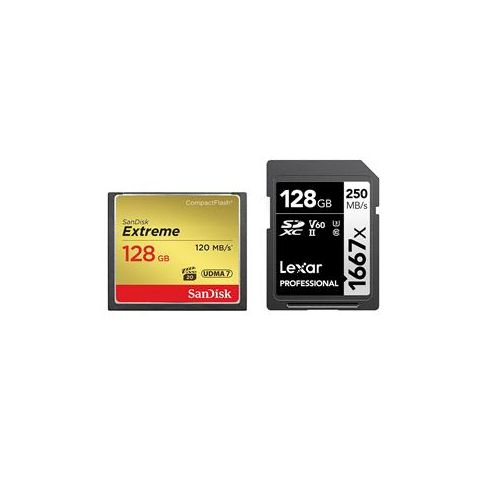  Adorama SanDisk 128GB Extreme CF Memory Card W/SanDisk Extreme 128GB UHS-I Class 10 SDXC SDCFXS-128G-A46 SD