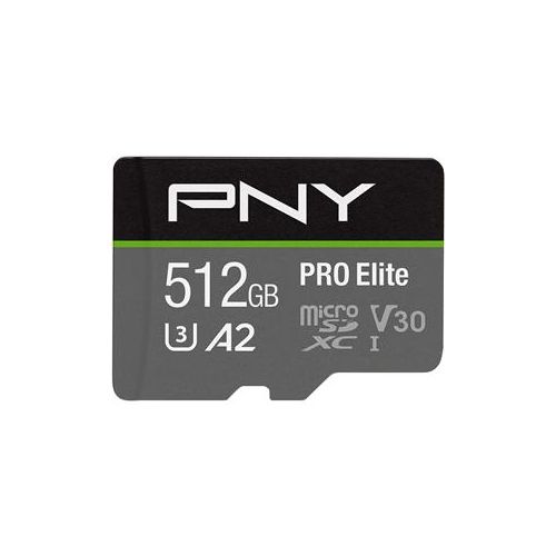  Adorama PNY Technologies 512GB Pro Elite microSDXC U3 Flash Memory Card P-SDUX512U3100PRO-GE
