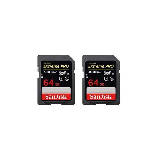  Adorama SanDisk 2 Pack Extreme PRO 64GB UHS-II Class 10 U3 SDXC Memory Card SDSDXPK-064G-ANCIN 2