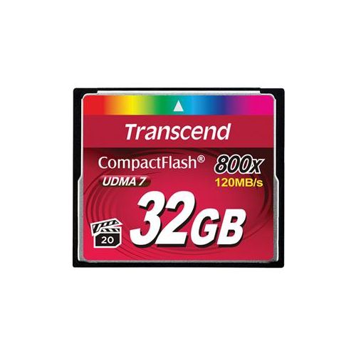  Adorama Transcend 32GB Premium 800x CompactFlash Memory Card, UDMA 7 TS32GCF800