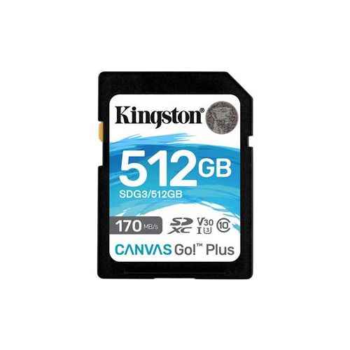  Adorama Kingston Technology Canvas Go! Plus 512GB SDXC UHS-I Class 10 Memory Card SDG3/512GB