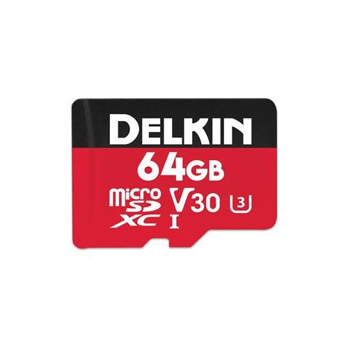  Adorama Delkin Devices Select 64GB UHS-I U3/V30 microSDXC Memory Card with Adapter DDMSDR50064G