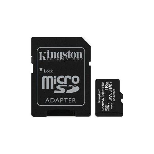  Adorama Kingston Technology Canvas Select Plus 16GB microSDHC Card, SD Adapter, 3-Pack SDCS2/16GB-3P1A