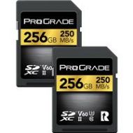 Adorama ProGrade Digital 256GB SDXC UHS-II U3 Class 10 V60 Memory Card, 2-Pack PGSD256GBK2NA