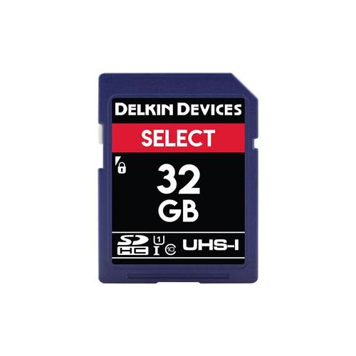  Adorama Delkin Devices Select 32GB UHS-I Class 10 U1 V10 SDHC 163x Memory Card DDSDR16332GB