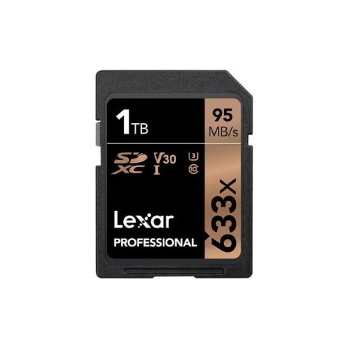  Adorama Lexar 1TB Professional 633x Class 10 SDXC Memory Card, 95MB/s Read, 70MB/s Write LSD1TCBNA633