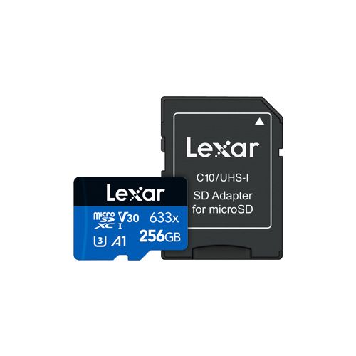  Adorama Lexar 256GB High-Performance UHS-I Class 10 U3 633x microSDXC Card with Adapter LSDMI256BBNL633A