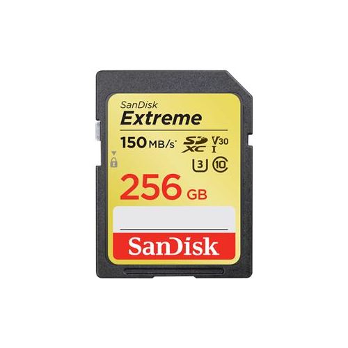  Adorama SanDisk 256GB Extreme SDXC UHS-I U3 Memory Card, Up to 150MB/s Read Speed SDSDXV5-256G-ANCIN