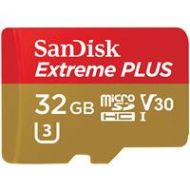 Adorama SanDisk 32GB Extreme Plus microSDHC Class 10 U3 Memory Card SDSQXWG-032G-ANCMA