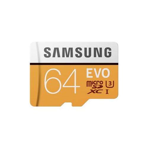  Adorama Samsung 64GB EVO UHS-I microSDXC Memory Card with SD Adapter MB-MP64GA/AM