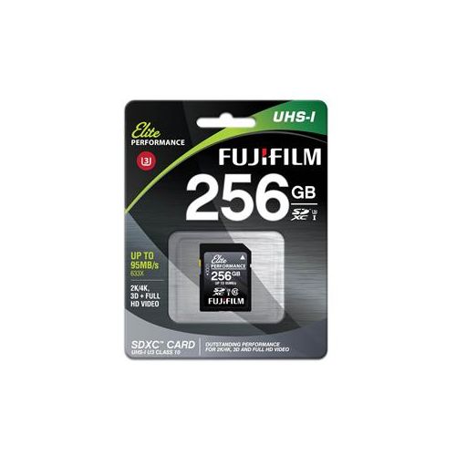  Adorama Fujifilm Elite Performance 256GB SDXC UHS-1 U3 Class 10 Memory Card 600016116