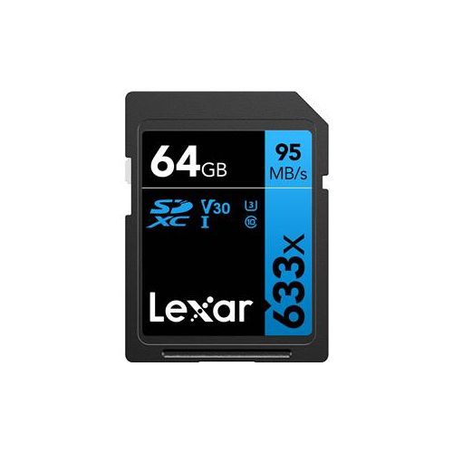  Adorama Lexar 64GB Professional Class 10 UHS-I U1 633x SDXC Memory Card LSD64GCB1NL633