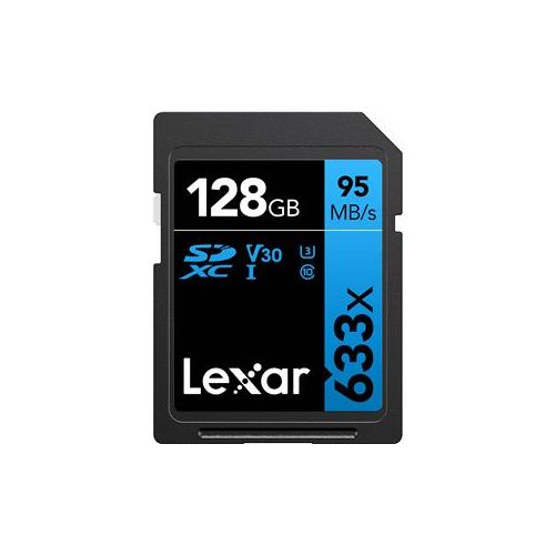  Adorama Lexar 128GB Professional Class 10 UHS-I U3 633x SDHC/SDXC Memory Card LSD128GCB1NL633