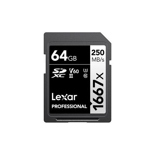  Adorama Lexar Professional 1667x 64GB SDXC UHS-II/U3 Memory Card LSD64GCBNA1667