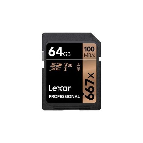  Adorama Lexar Professional 667x 64GB SDXC UHS-I/U3 Memory Card LSD64GBNA667