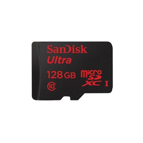  Adorama SanDisk 128GB Ultra microSDXC UHS-I Class 10 Memory Card, SD Adapter SDSQUNC-128G-AN6IA