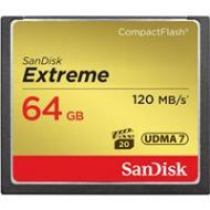 Adorama SanDisk 64GB Extreme Compact Flash Memory Card SDCFXS-064G-A46