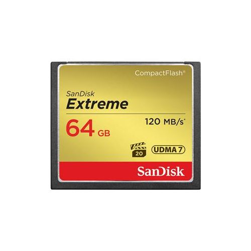  Adorama SanDisk 64GB Extreme Compact Flash Memory Card SDCFXS-064G-A46