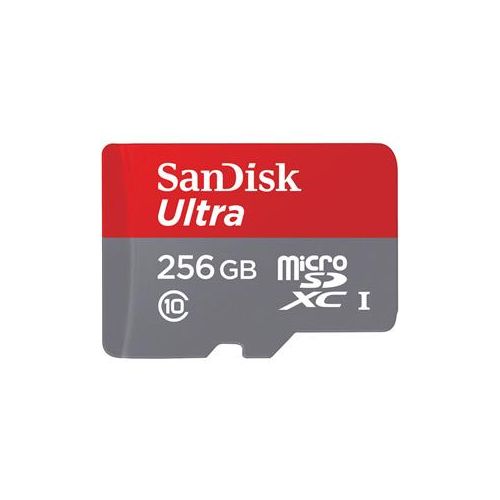  Adorama SanDisk 256GB Ultra microSDXC Memory Card, UHS-I Class 10, with SD Adapter SDSQUNI-256G-AN6MA