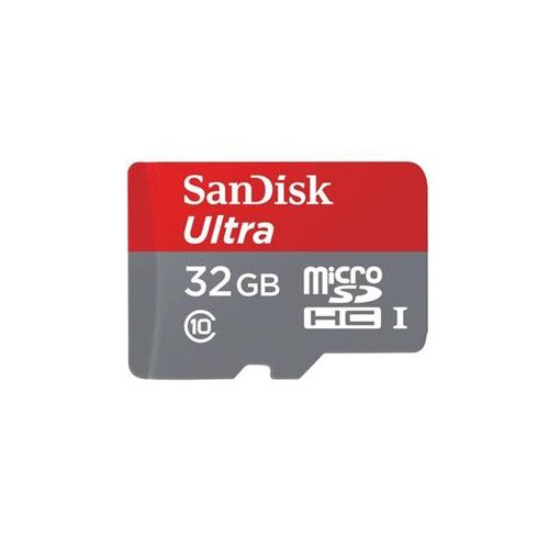  Adorama SanDisk 32GB Ultra microSDHC UHS-I Class 10 Memory Card, SD Adapter SDSQUNC-032G-AN6IA