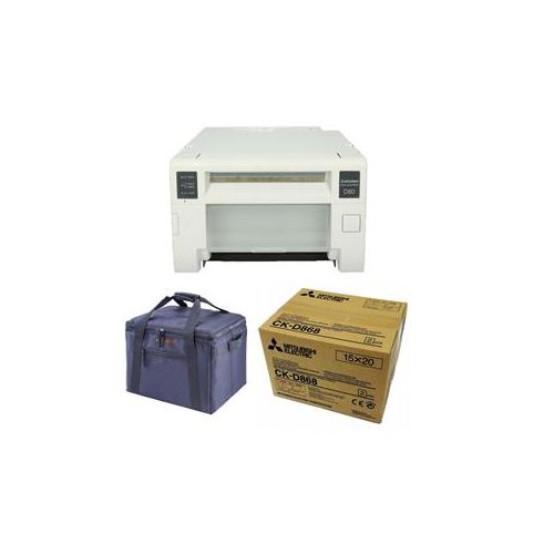  Adorama Mitsubishi CP-D80DW Dye Sublimation Thermal Full Color Photo Printer W/Acc Kit CP-D80DW A