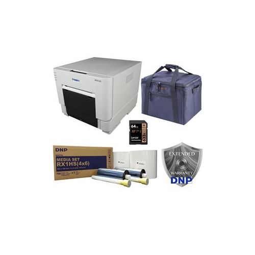  Adorama DNP DS-RX1HS 6 Dye Sublimation Printer W/Print Media/Case/Service Contract/Card RX1HS-SET F