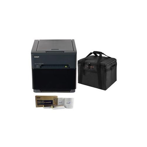  Adorama DNP QW410 4.5 Dye Sublmation Printer 300x300dpi W/DNP QW410 Media 4.5x8/ Case QW410-SET E
