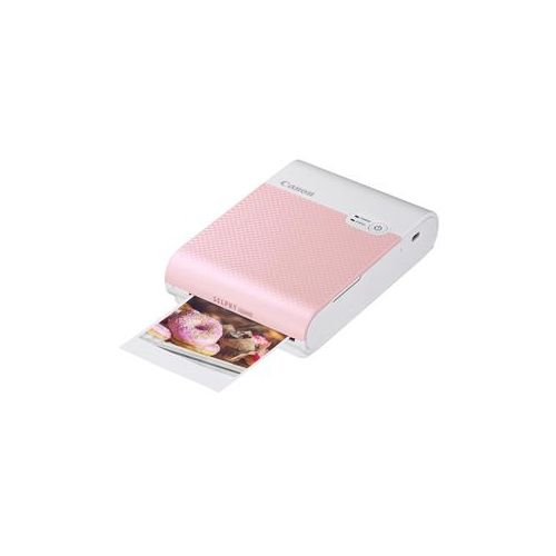  Adorama Canon SELPHY Square QX10 Compact Photo Printer, Pink 4109C002