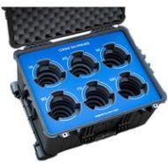 Adorama Jason Cases Protective Case for Set of 6 Cooke S4 Prime Lenses, Blue Overlay CKS4BU