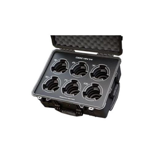  Adorama Jason Cases Protective Case for 6x Cooke mini S4/i Prime Lenses, Black Overlay CKMS4BK